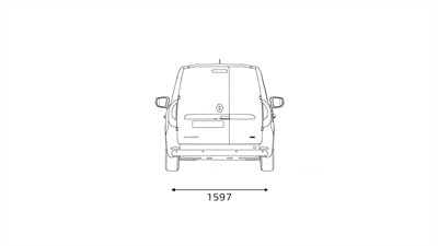 Nouveau Renault Kangoo Van E-Tech 100% electric - dimensions arrière