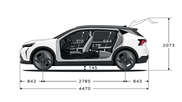 Dimensions profil - Renault Scenic E-Tech 100% electric
