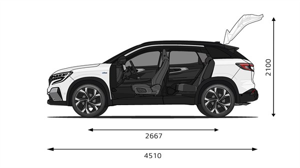 nouveau renault austral - dimensions