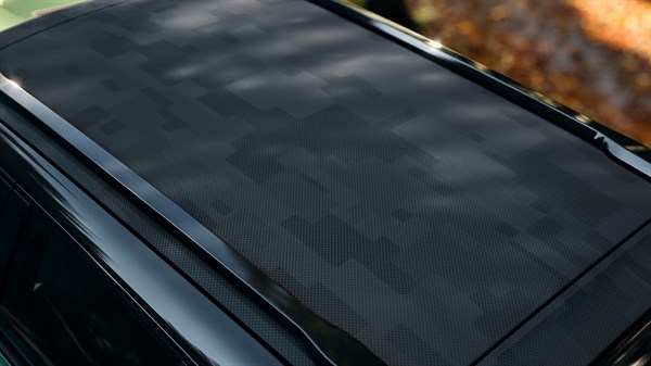 décor de toit en tissu imprimé avec des variations de pixels
