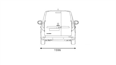 Nouveau Renault Kangoo Van E-Tech 100% électrique - dimensions arrière