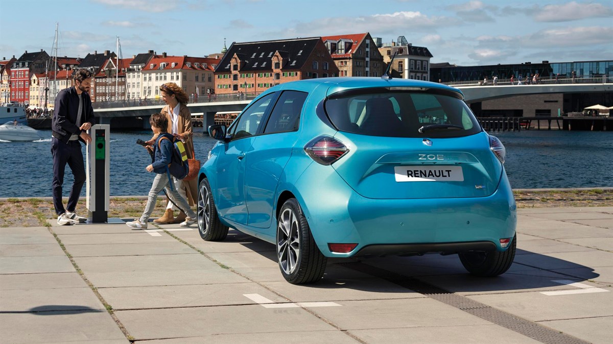 Zoe E-Tech électrique  bleue arrière