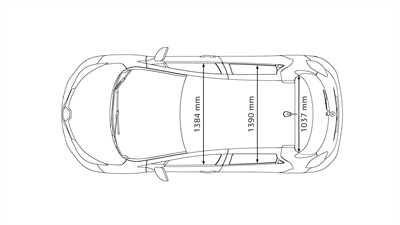 Zoe E-Tech électrique dimensions dessus